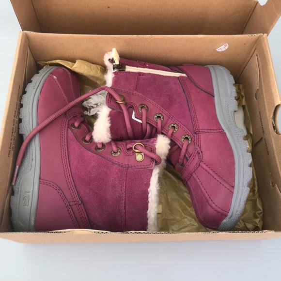 UGG Leggero Bougainvill Kids Youth 12 Waterproof Pink Boots Rain